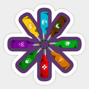 Zombie 8 Perk Pinwheel on Purple Sticker